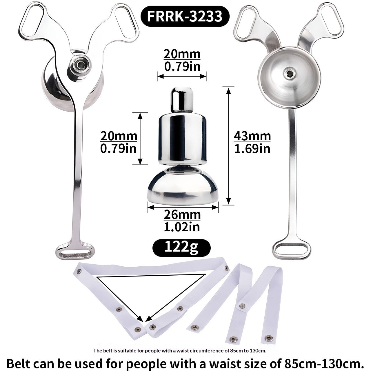 FRRK3231 Compressed Binding Hook Patch Chastity Lock
