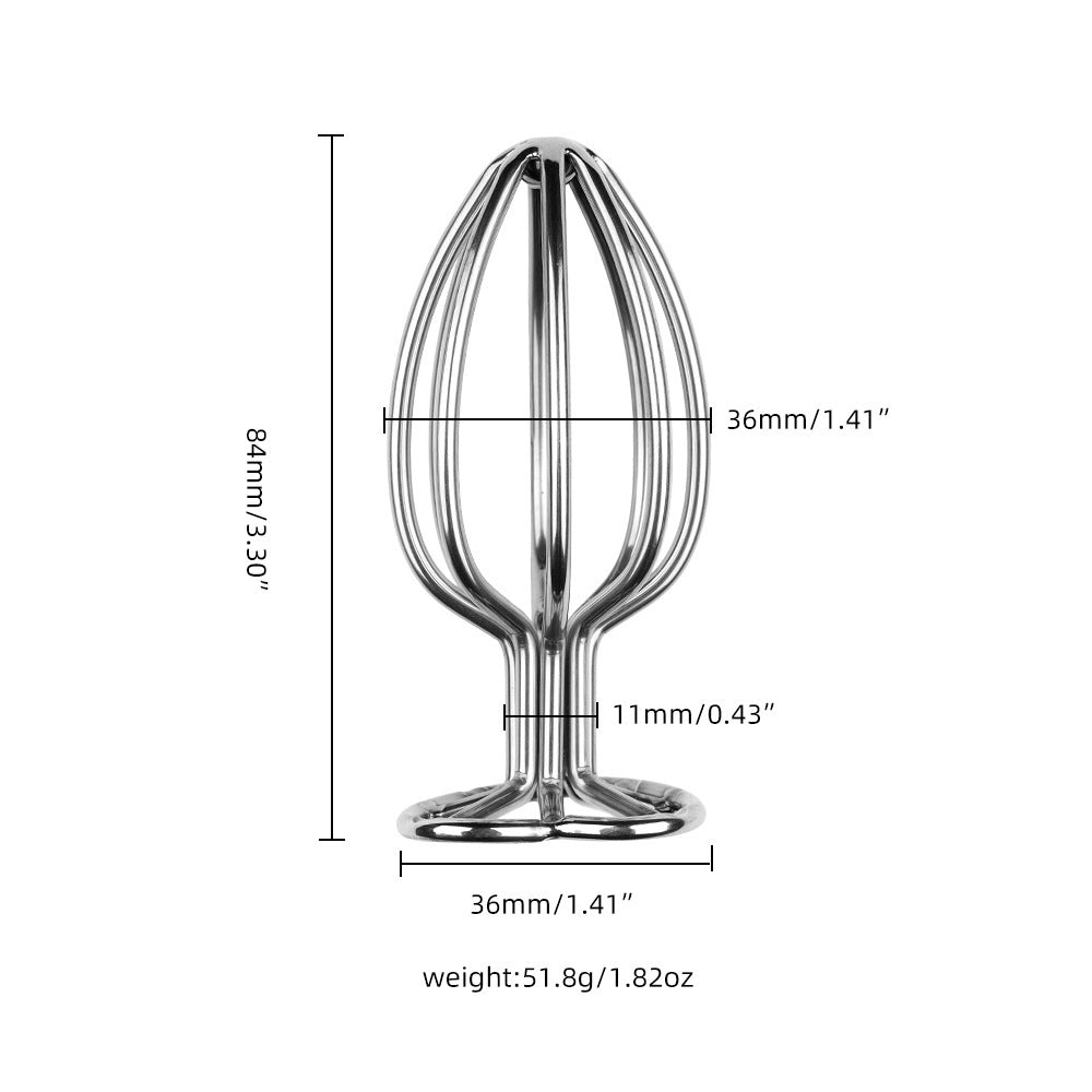 Metal Hollow Flared Dilator Toy With A Round Base