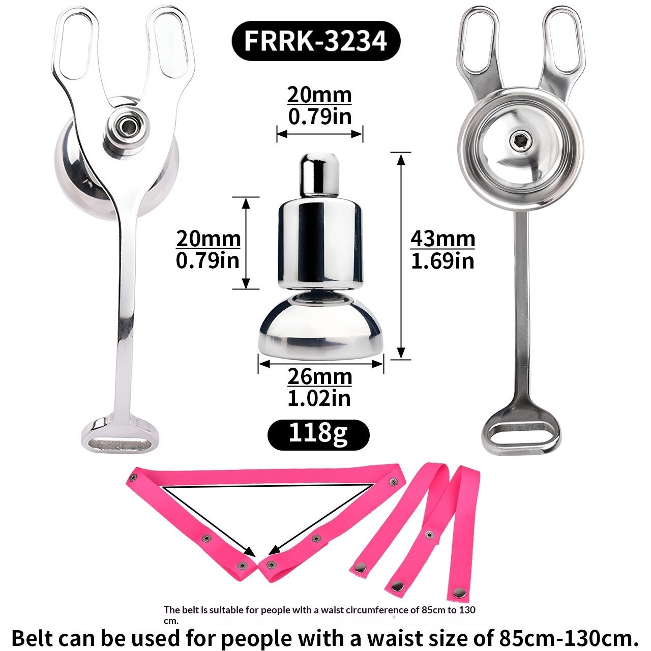 FRRK3231 Compressed Binding Hook Patch Chastity Lock