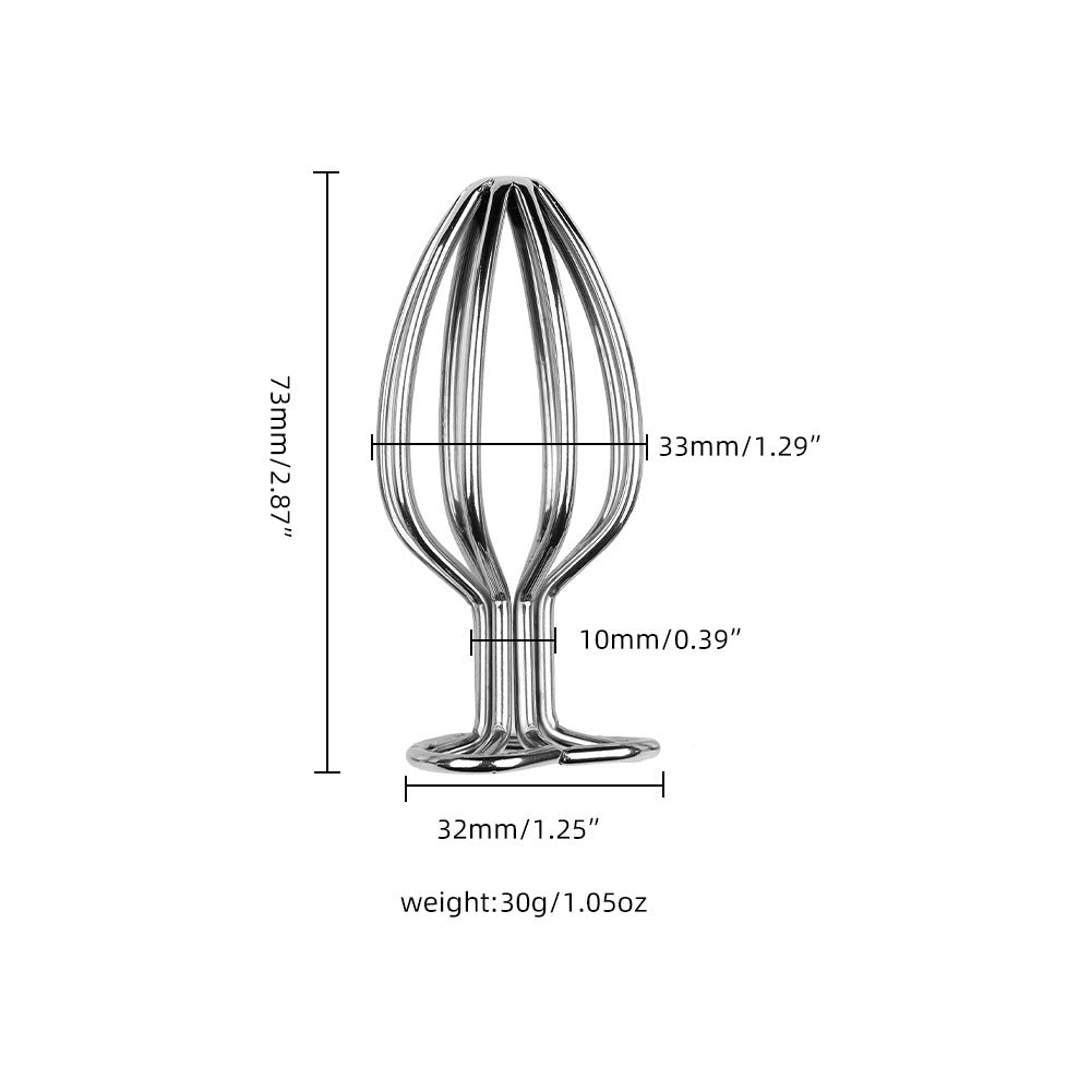 Metal Hollow Flared Dilator Toy With A Round Base
