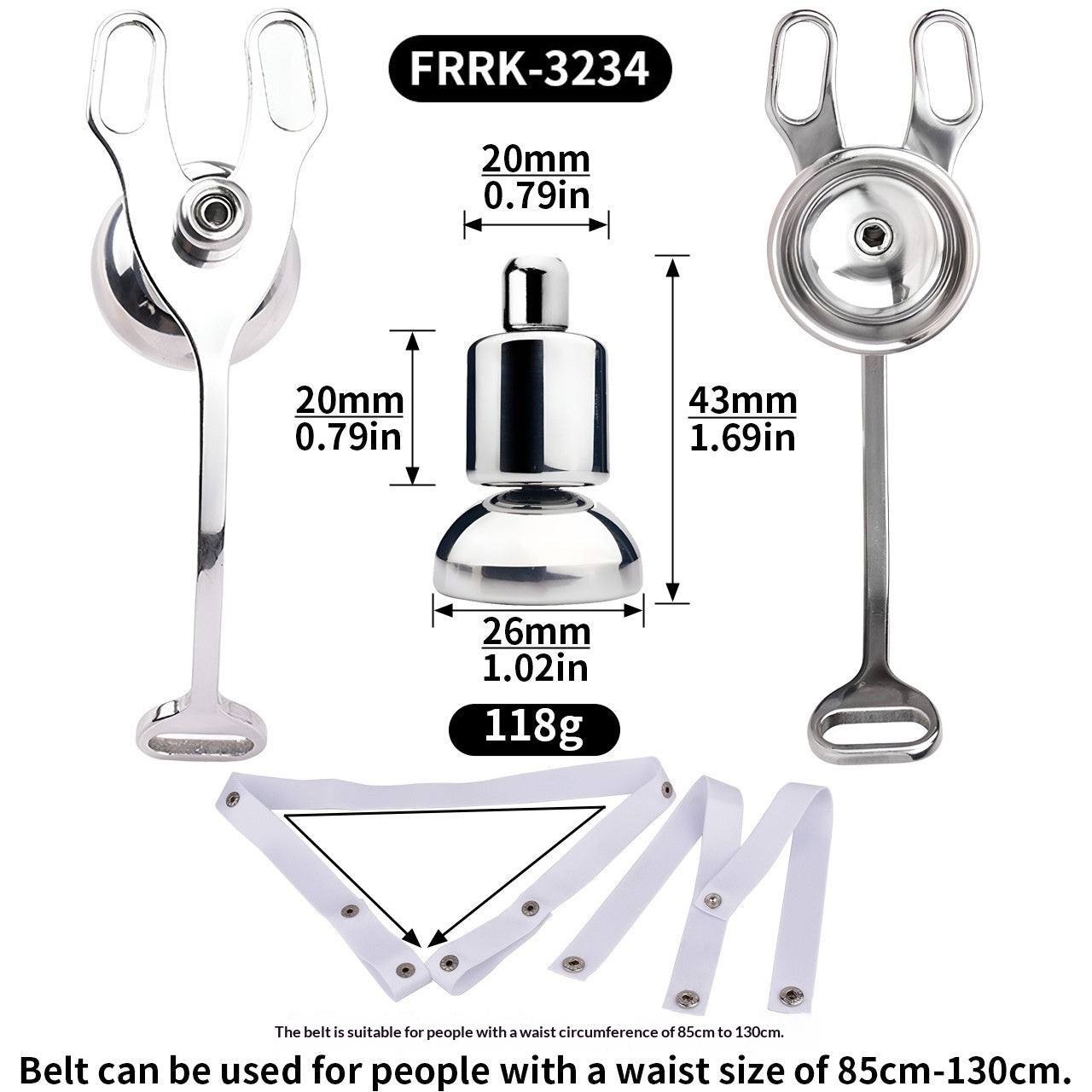 FRRK3231 Compressed Binding Hook Patch Chastity Lock