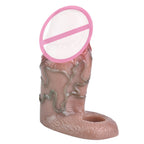 S8110 New Men's Soft Simulation Exotic Condom Silicone Dildos