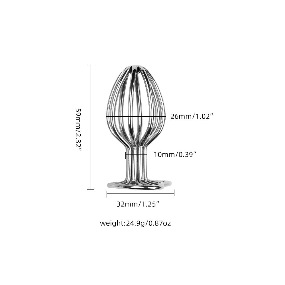 Metal Hollow Flared Dilator Toy With A Round Base